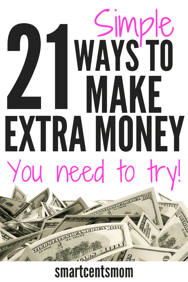 Looking for ways to make extra money at home? This list of simple ideas for working at home (without investing money) has the potential of earning $1000 or more per month! Get started with these easy side hustles and start making money today!