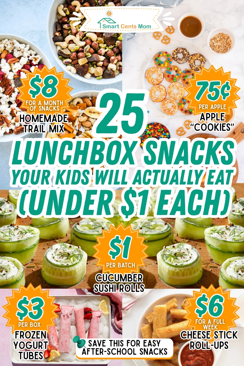 School lunch snack ideas kids actually eat for under $1 each. 25 budget-friendly options that won't come home uneaten in the lunchbox.