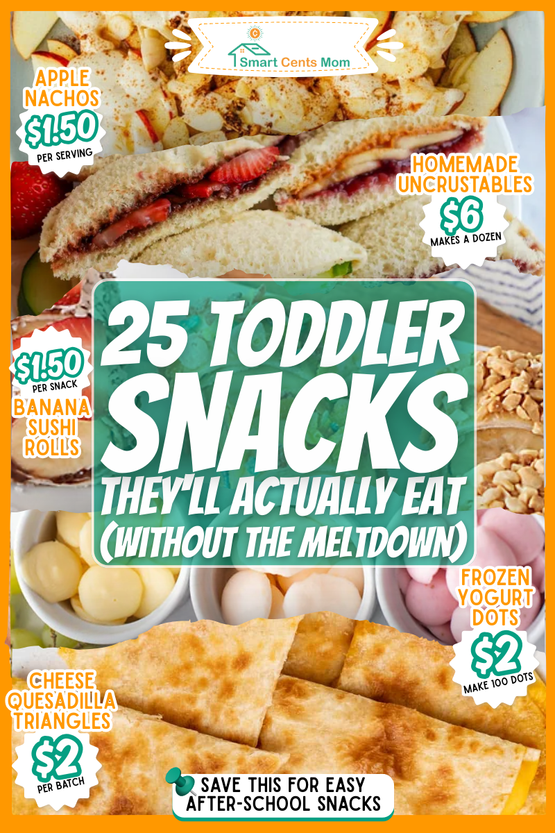 Healthy toddler snacks under one dollar that prevent meltdowns. 25 simple ideas using everyday ingredients toddlers actually eat without fighting.