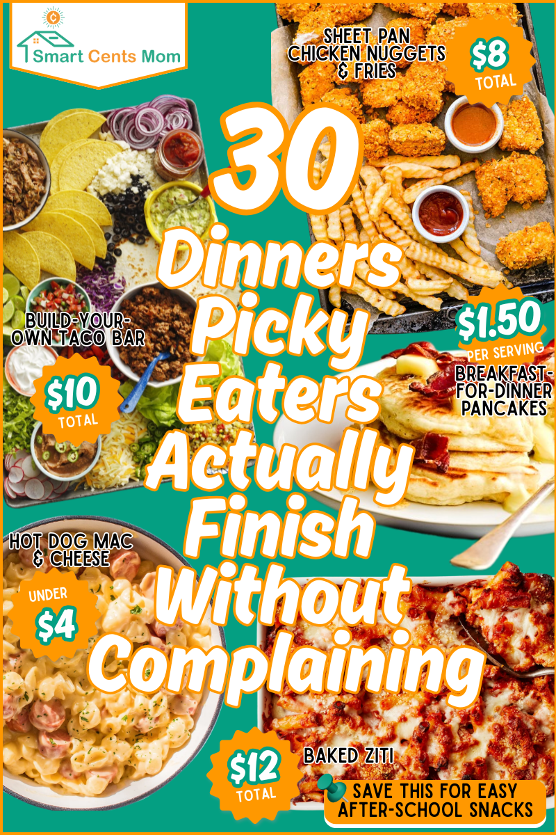 Easy dinners for picky eaters: 30 simple, kid-friendly meals plated and ready that kids will actually eat without fussing.