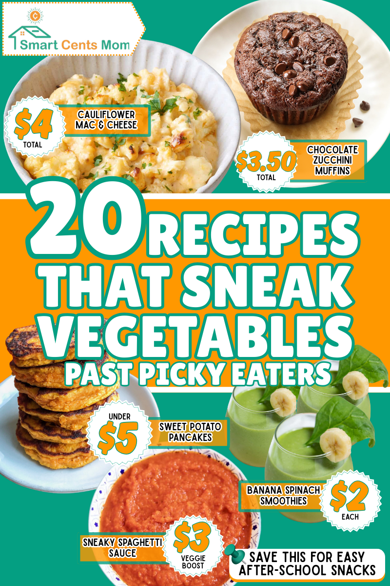 Hide vegetables in kids food: 20 meals with veggies cleverly blended in that picky eaters won't detect or complain about.
