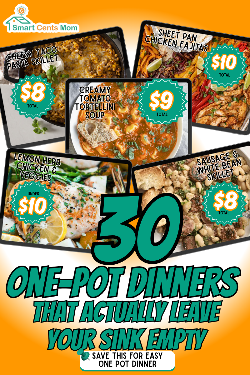 One pot dinners for families: 30 complete meals cooking in single pots and pans, ready to serve with minimal cleanup.