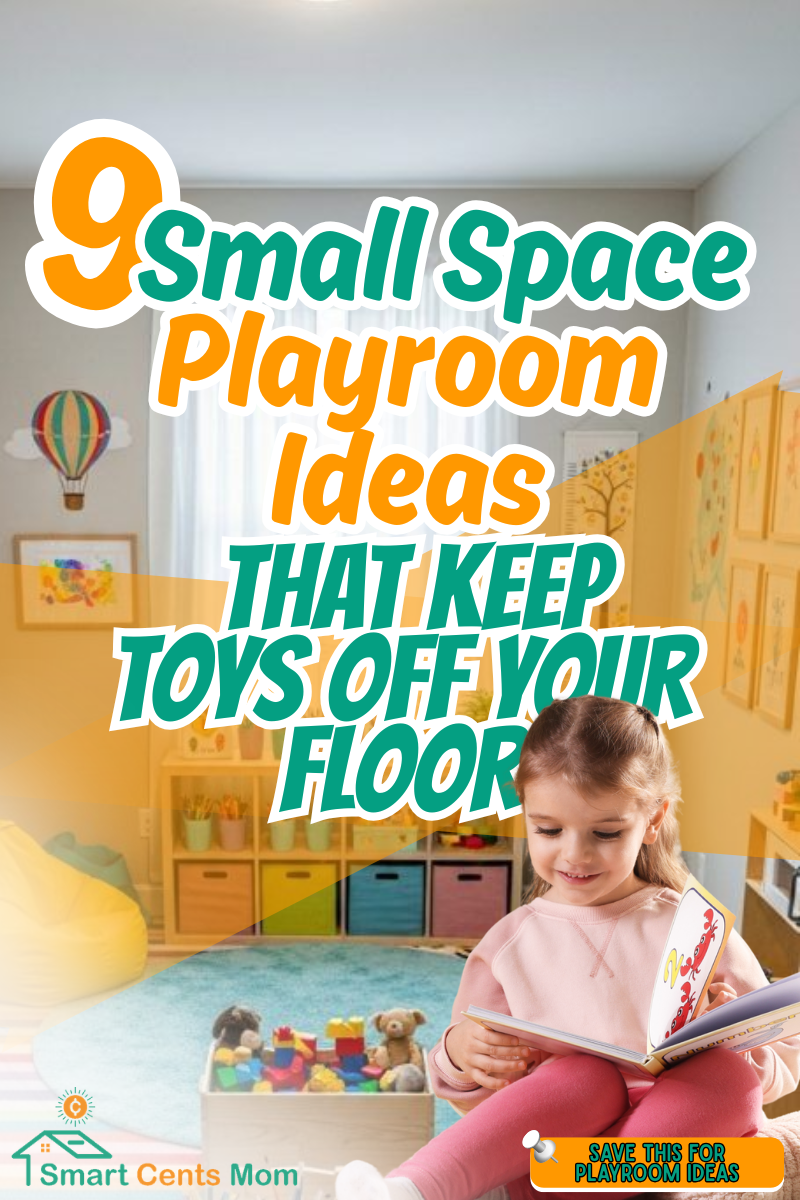 Small space playroom ideas: 9 compact setups using wall shelves, bins, and vertical storage to keep toys organized.